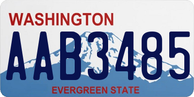 WA license plate AAB3485