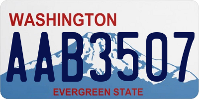 WA license plate AAB3507