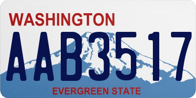 WA license plate AAB3517