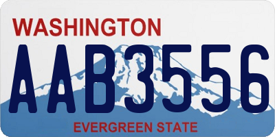 WA license plate AAB3556