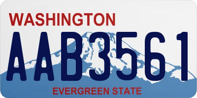 WA license plate AAB3561