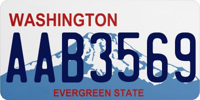 WA license plate AAB3569