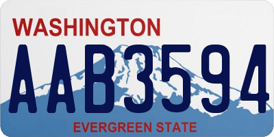 WA license plate AAB3594