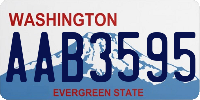 WA license plate AAB3595