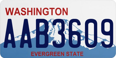 WA license plate AAB3609