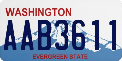 WA license plate AAB3611