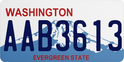 WA license plate AAB3613