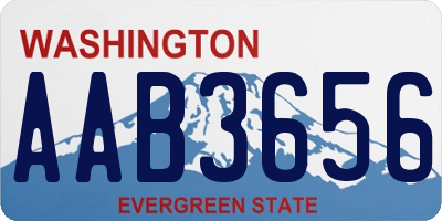 WA license plate AAB3656