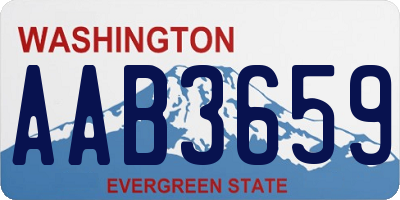 WA license plate AAB3659