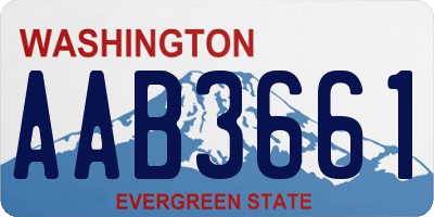 WA license plate AAB3661