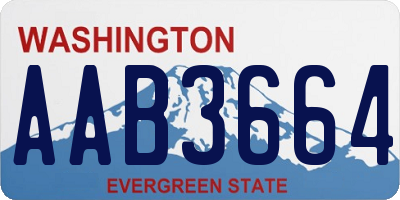 WA license plate AAB3664