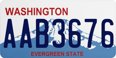 WA license plate AAB3676