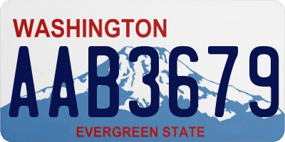 WA license plate AAB3679