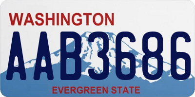 WA license plate AAB3686