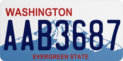 WA license plate AAB3687