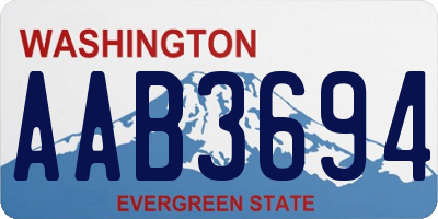 WA license plate AAB3694