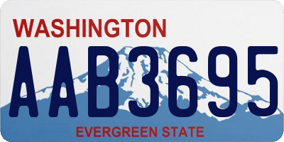 WA license plate AAB3695