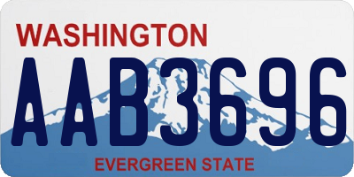 WA license plate AAB3696