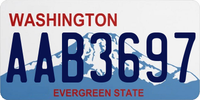 WA license plate AAB3697