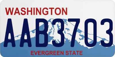 WA license plate AAB3703