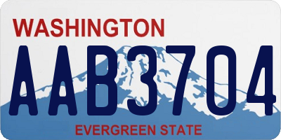 WA license plate AAB3704