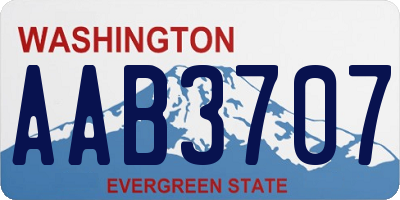 WA license plate AAB3707