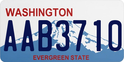 WA license plate AAB3710