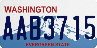 WA license plate AAB3715