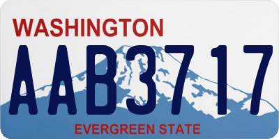 WA license plate AAB3717