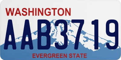 WA license plate AAB3719