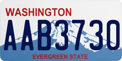 WA license plate AAB3730