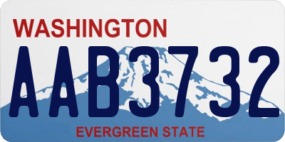 WA license plate AAB3732