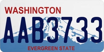 WA license plate AAB3733