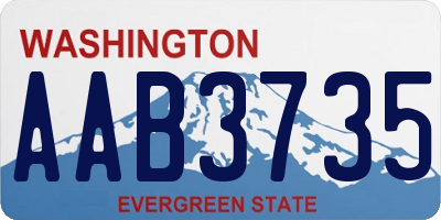 WA license plate AAB3735