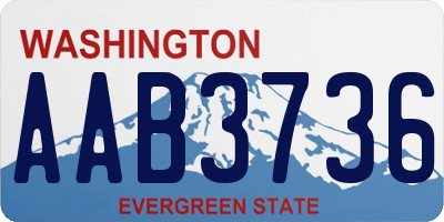 WA license plate AAB3736