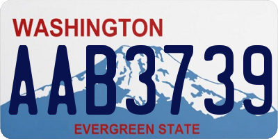 WA license plate AAB3739