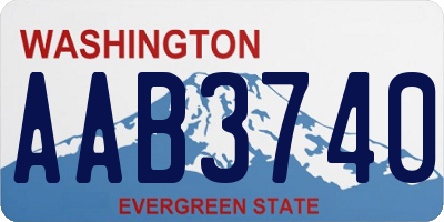 WA license plate AAB3740