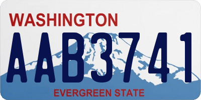 WA license plate AAB3741