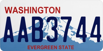WA license plate AAB3744