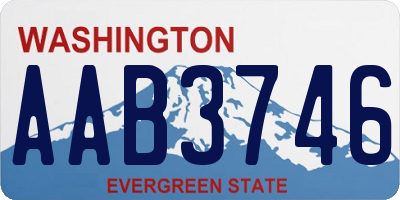 WA license plate AAB3746