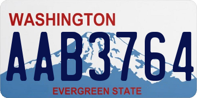 WA license plate AAB3764