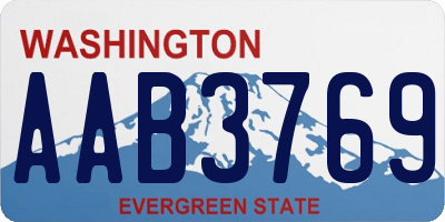 WA license plate AAB3769