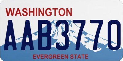 WA license plate AAB3770