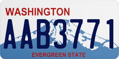 WA license plate AAB3771