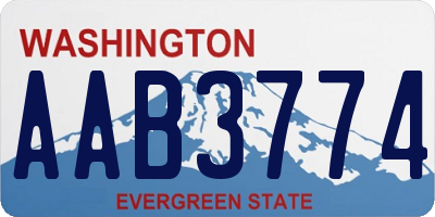 WA license plate AAB3774