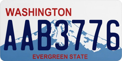 WA license plate AAB3776