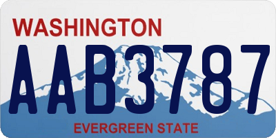 WA license plate AAB3787