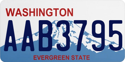 WA license plate AAB3795