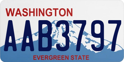 WA license plate AAB3797