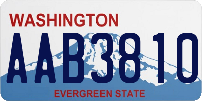 WA license plate AAB3810